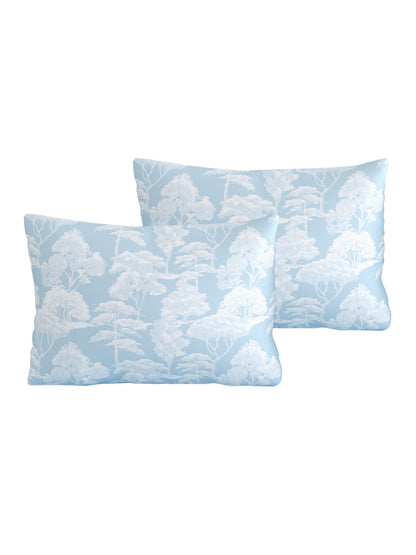 Home Ecstasy 100% Cotton 140 TC Ethnic Bedsheet Set - Colour: Light Blue