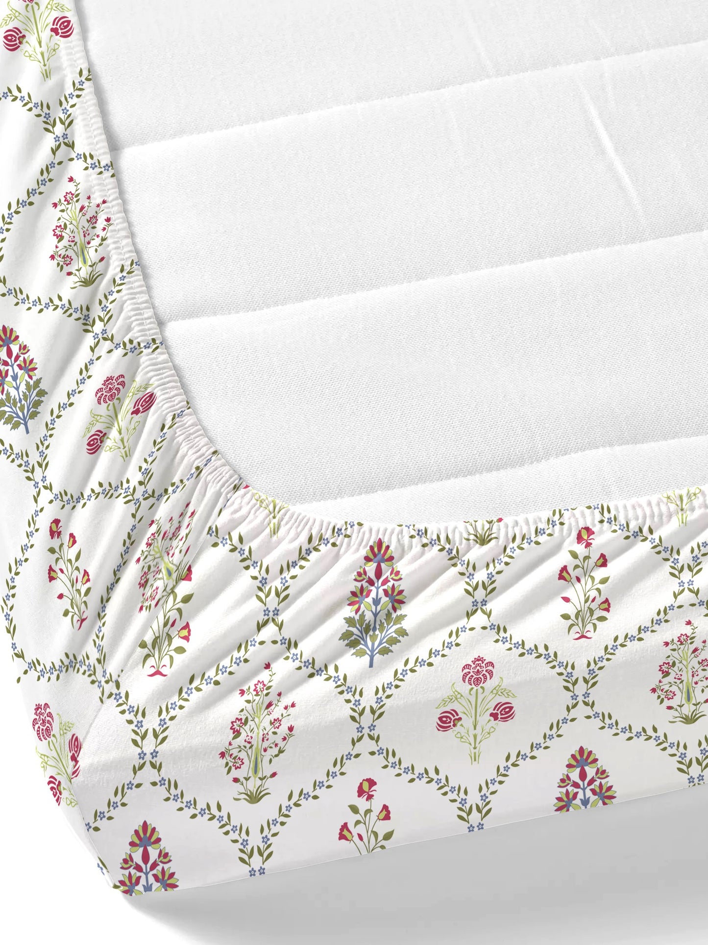 Home Ecstasy 100% Cotton Floral Bedsheet Set | 140 TC | Green