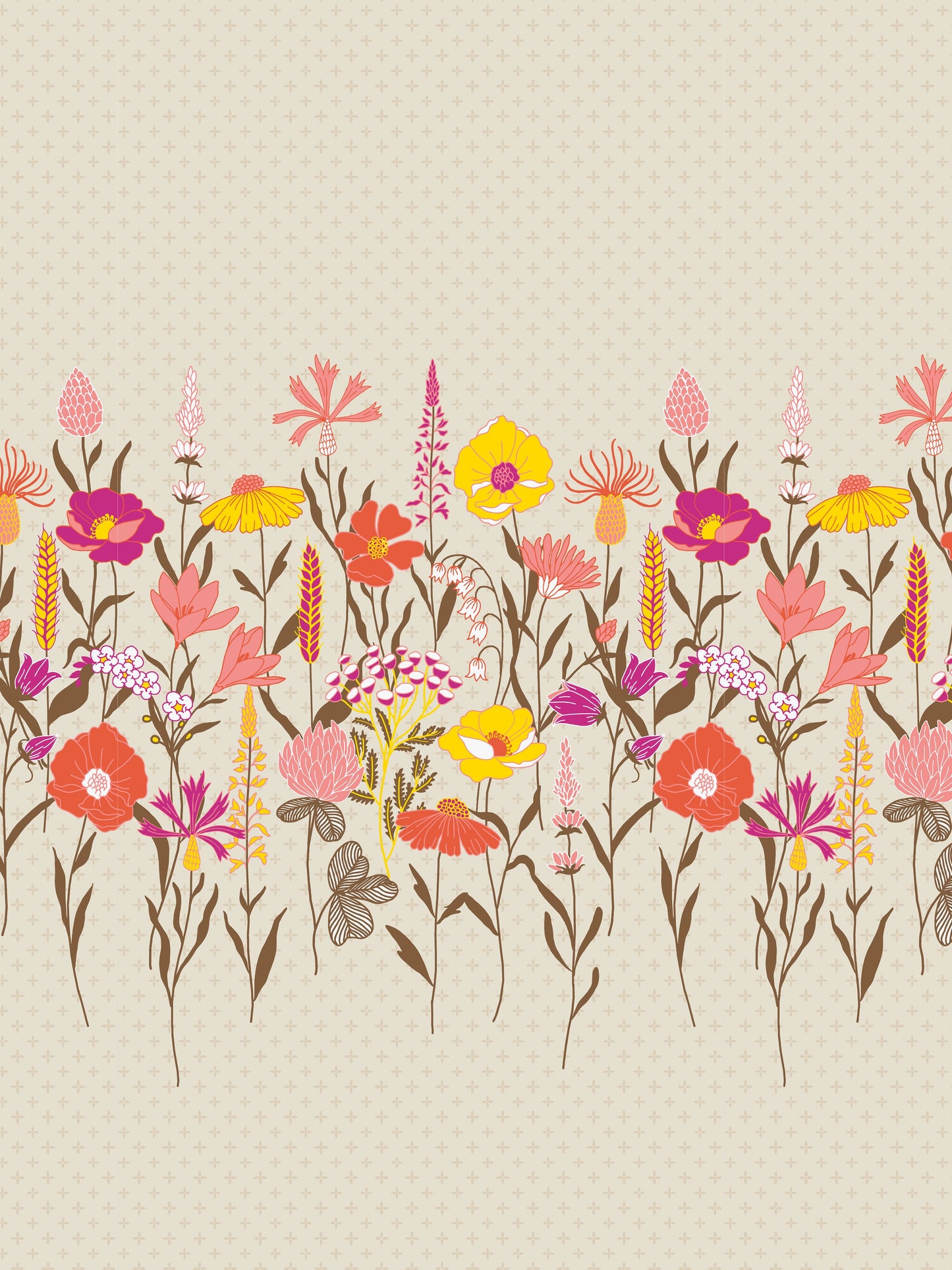 Home Ecstasy 100% Cotton Floral Bedsheet Set | 140 TC | Beige