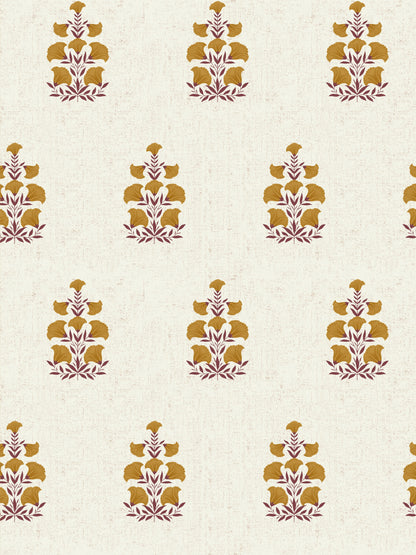Home Ecstasy 100% Cotton Floral Bedsheet Set | 140 TC | Mustard