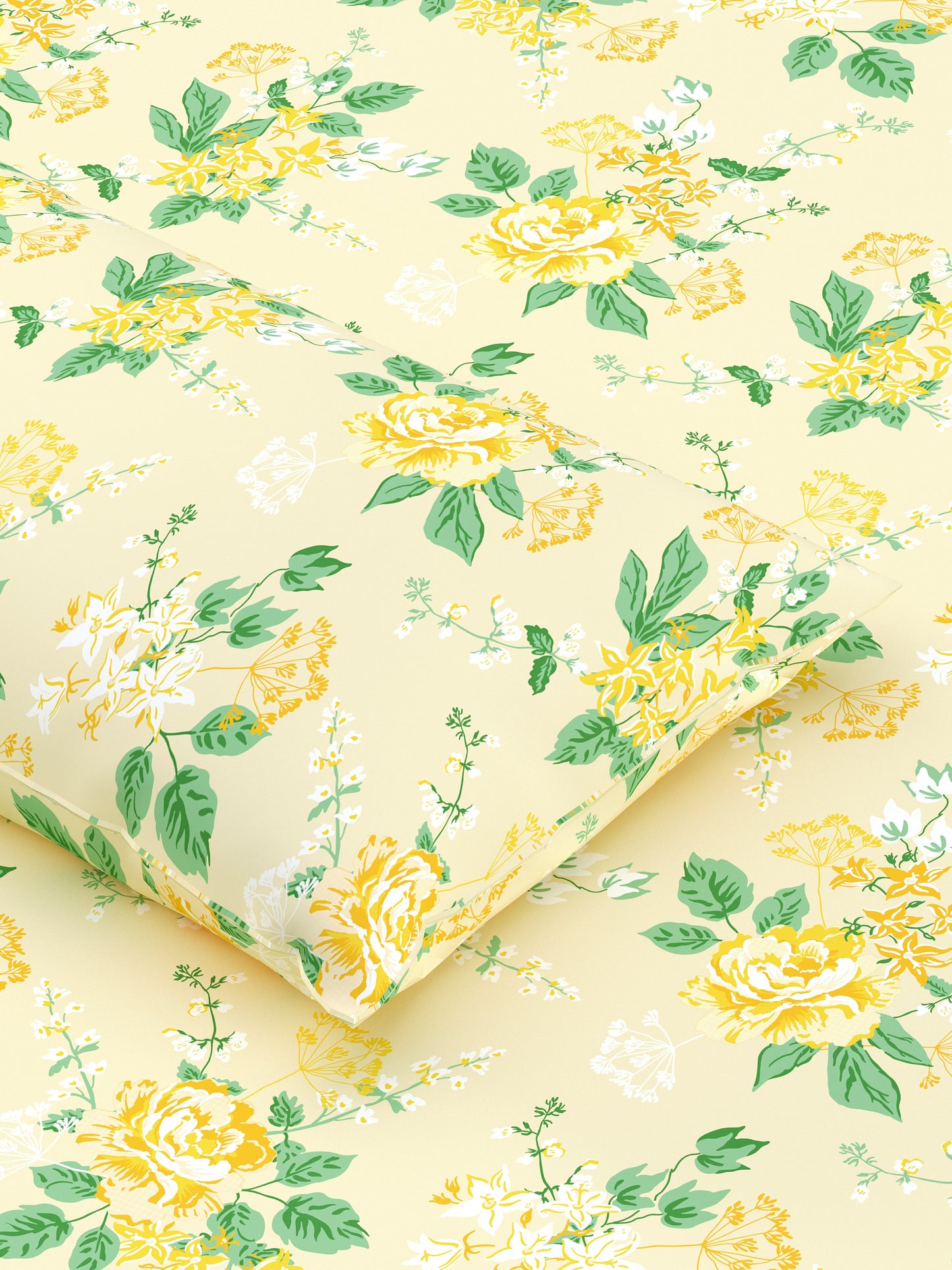 Home Ecstasy 100% Cotton Floral Bedsheet Set | 140 TC | Cream
