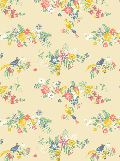 Home Ecstasy 100% Cotton Floral Bedsheet Set | 140 TC | Beige