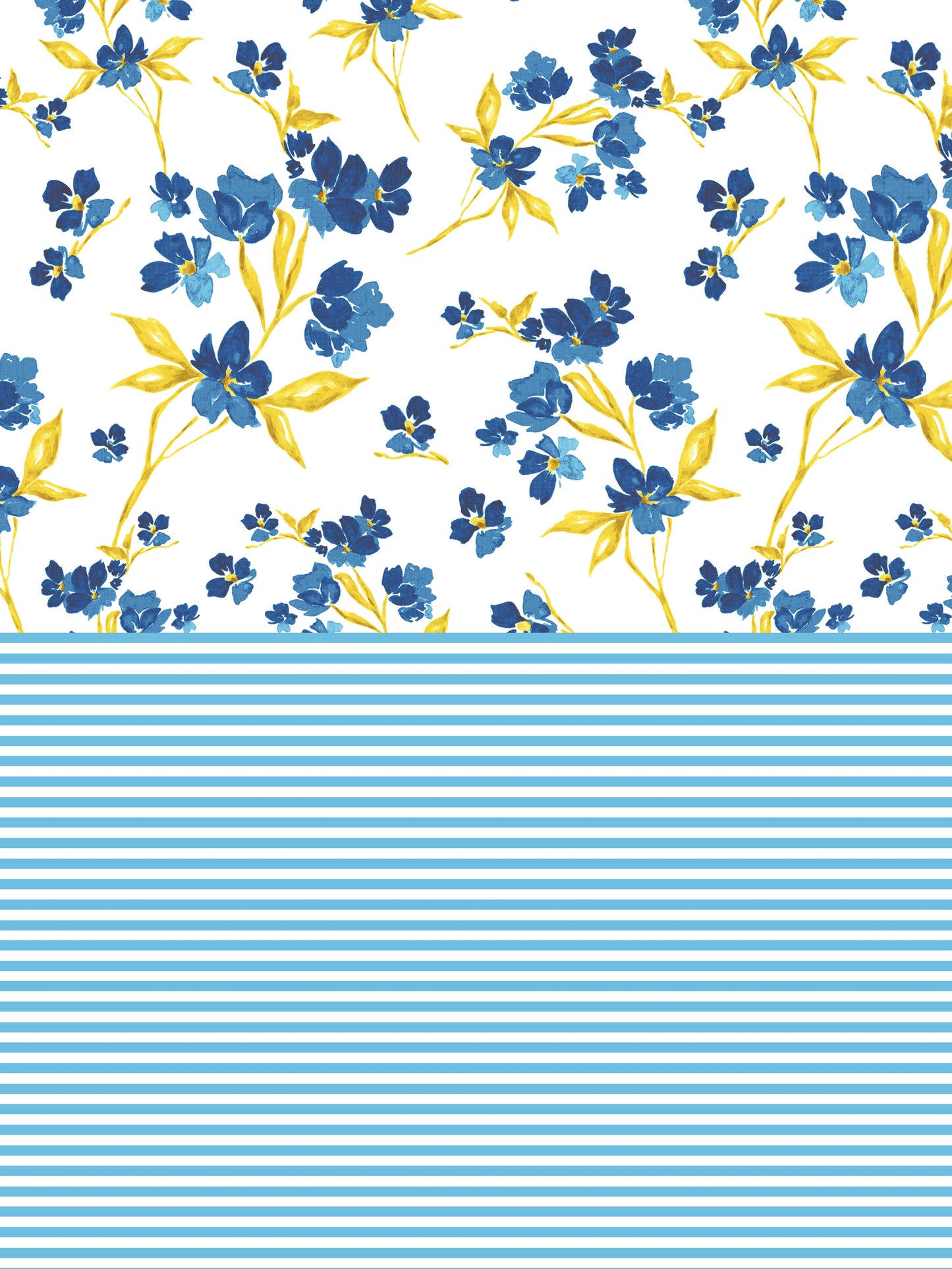 Home Ecstasy 100% Cotton 140 TC Floral Bedsheet Set - Colour: Blue