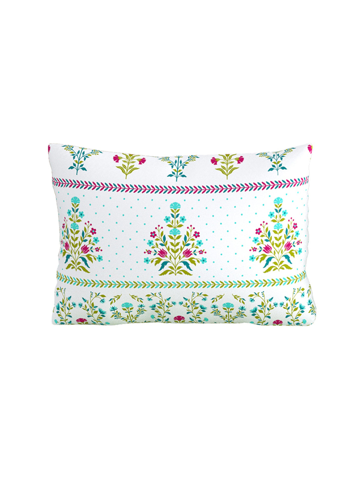 Home Ecstasy 100% Cotton 140 TC Floral Bedsheet Set - Colour: Green