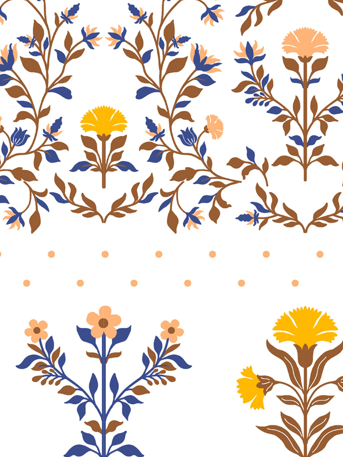 Home Ecstasy 100% Cotton 140 TC Floral Bedsheet Set - Colour: Brown