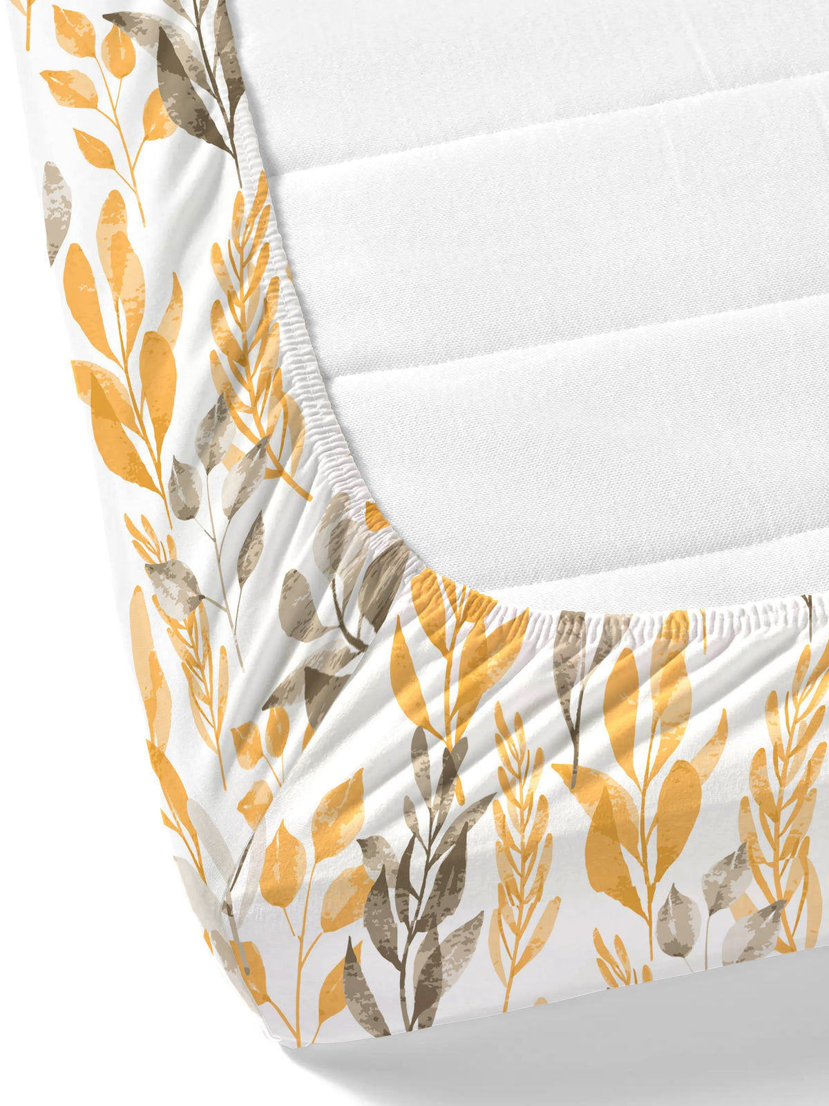 Home Ecstasy 100% Cotton 140 TC Floral Bedsheet Set - Colour: Brown