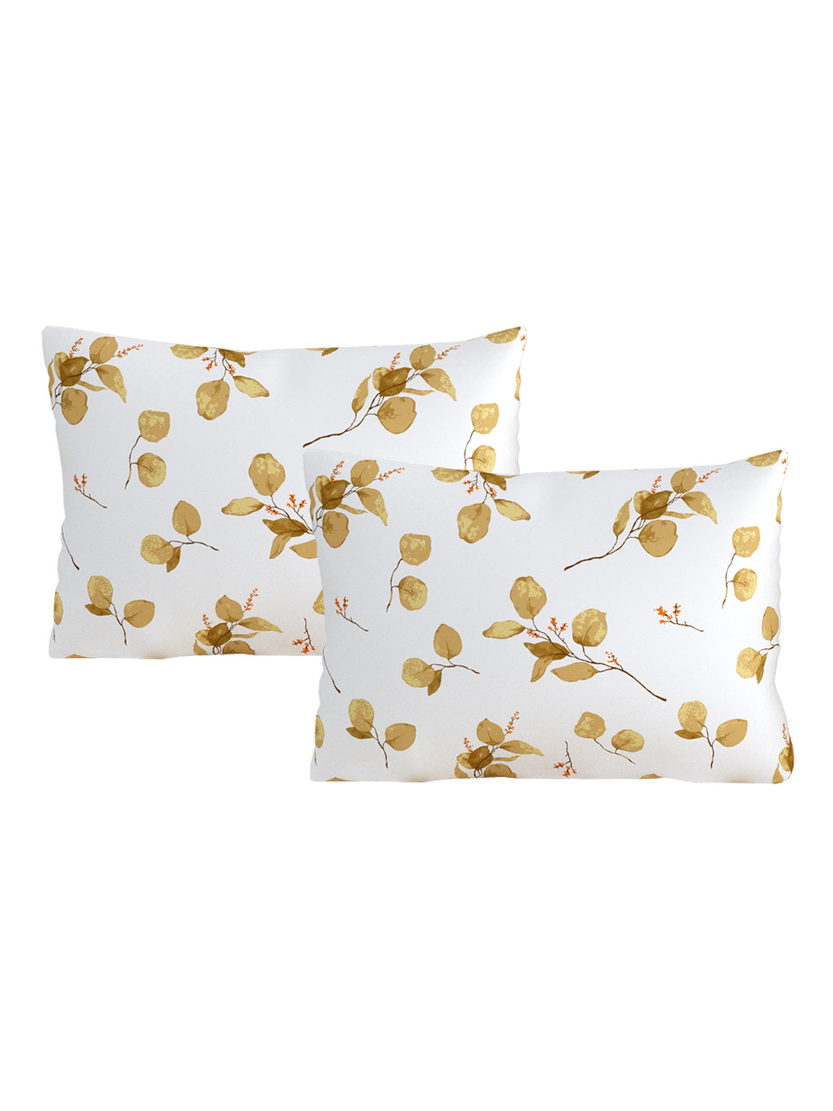 Home Ecstasy 100% Cotton 140 TC Floral Bedsheet Set - Colour: Brown
