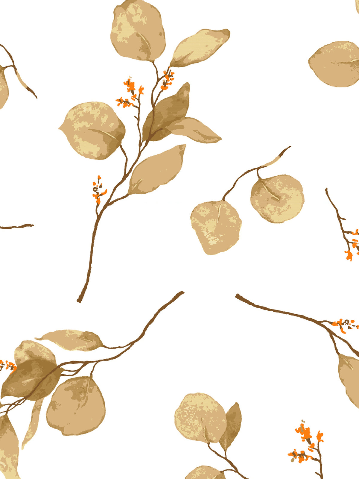 Home Ecstasy 100% Cotton 140 TC Floral Bedsheet Set - Colour: Brown