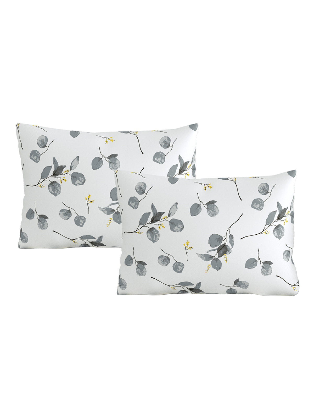 Home Ecstasy 100% Cotton 140 TC Floral Bedsheet Set - Colour: Grey