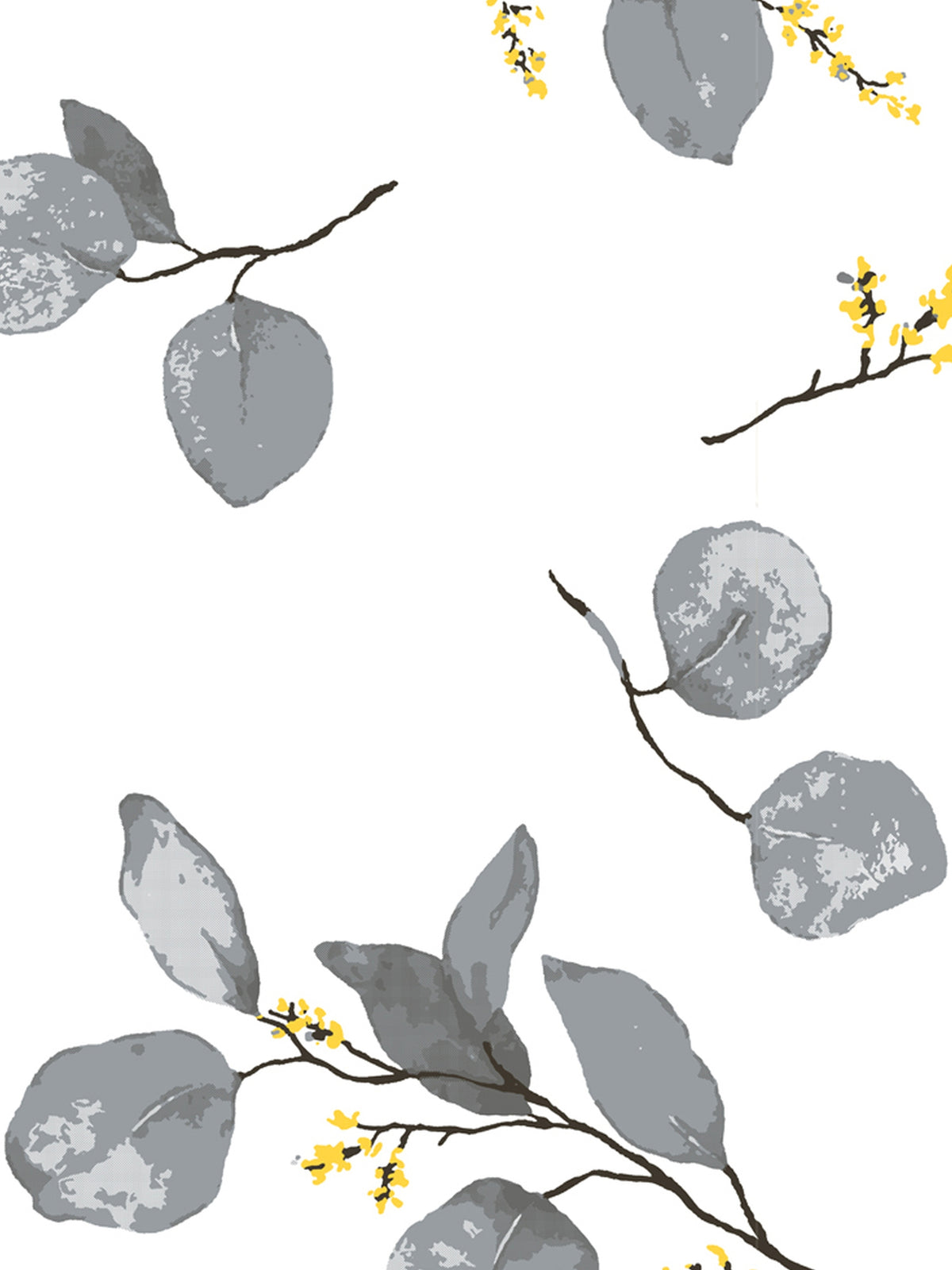 Home Ecstasy 100% Cotton 140 TC Floral Bedsheet Set - Colour: Grey