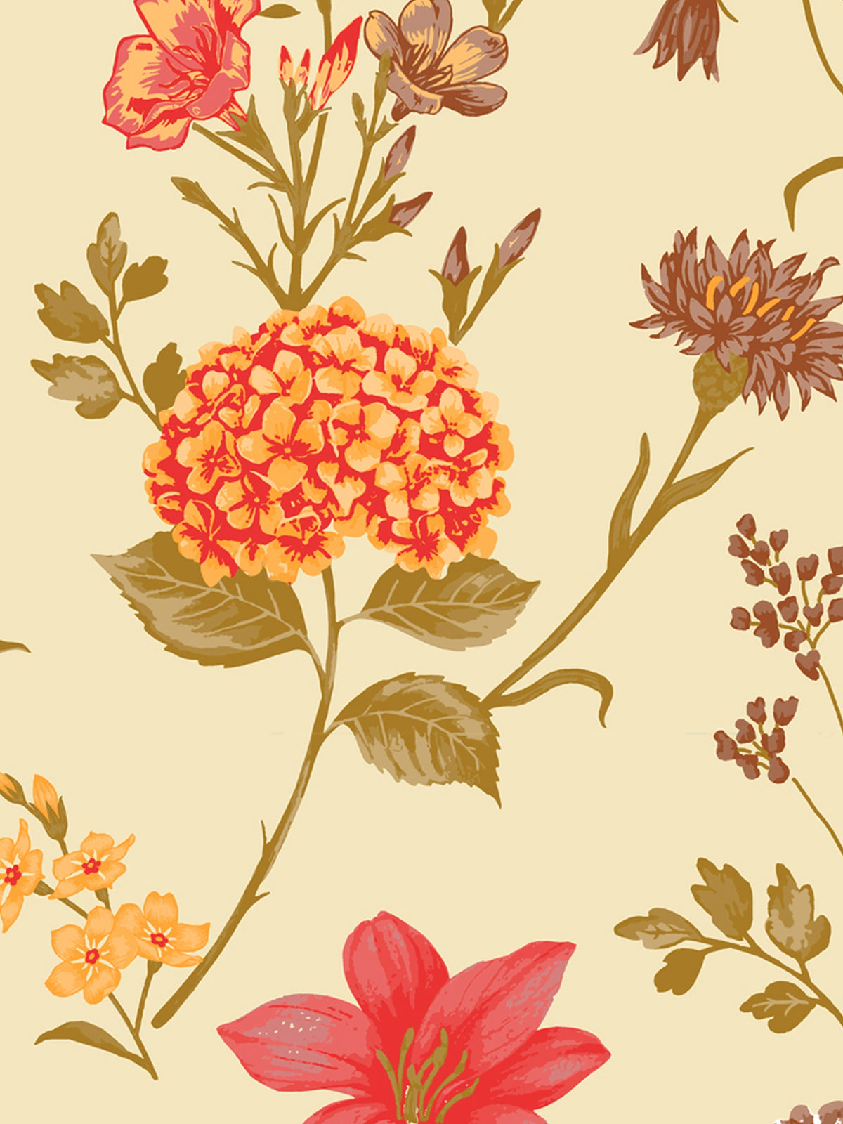 Home Ecstasy 100% Cotton 140 TC Floral Bedsheet Set - Colour: Beige