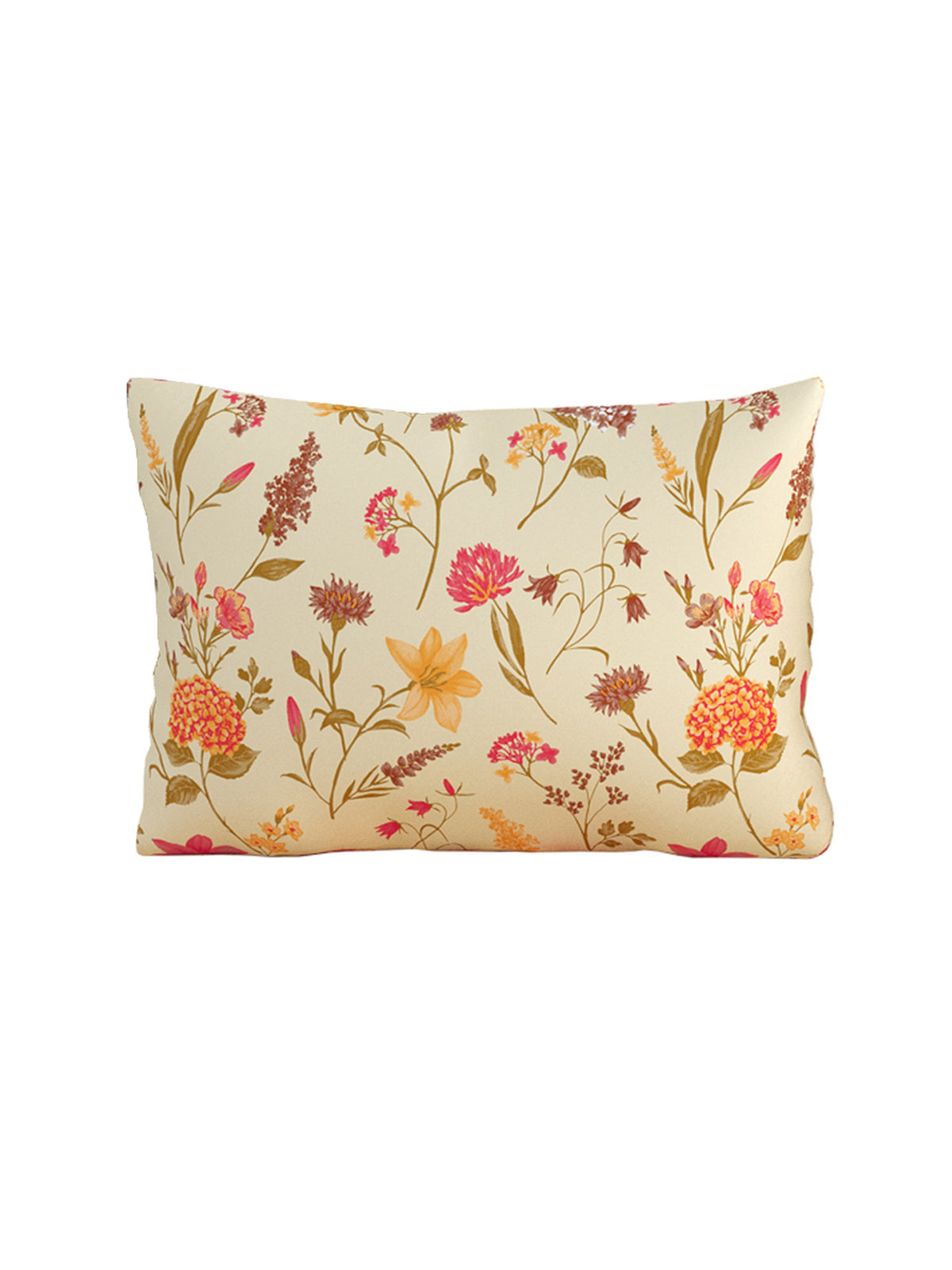 Home Ecstasy 100% Cotton 140 TC Floral Bedsheet Set - Colour: Beige