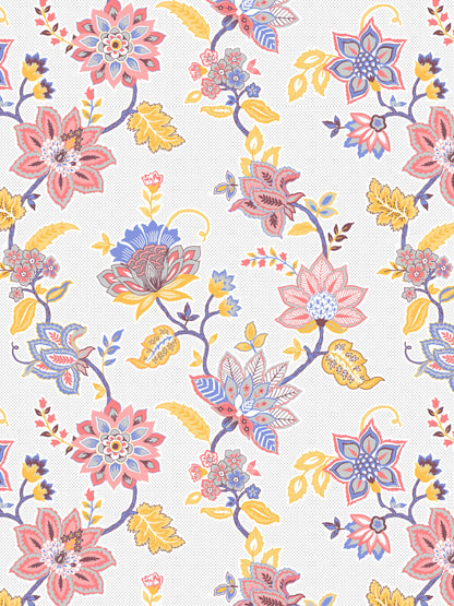Home Ecstasy 100% Cotton 140 TC Floral Bedsheet Set - Colour: Purple