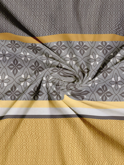 Home Ecstasy 100% Cotton 140 TC Ethnic Bedsheet Set - Colour: Grey