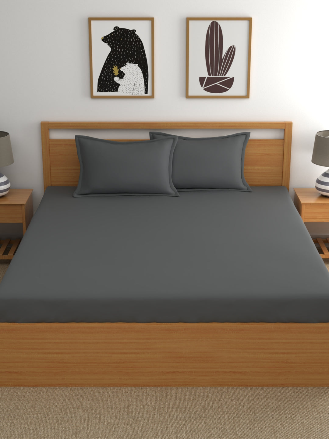 Dreamscape 100% Cotton Solid Bedsheet Set