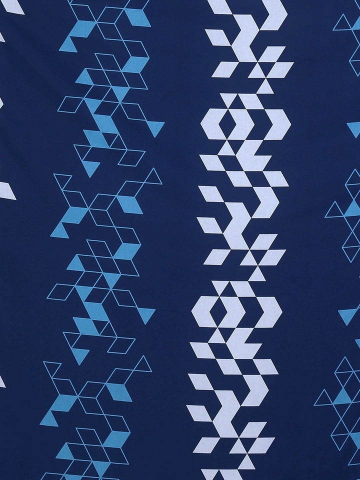 Dreamscape 100% Cotton Geometric Bedsheet Set