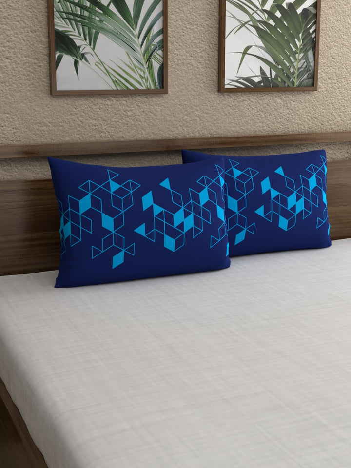 Dreamscape 100% Cotton Geometric Pillow Pairs