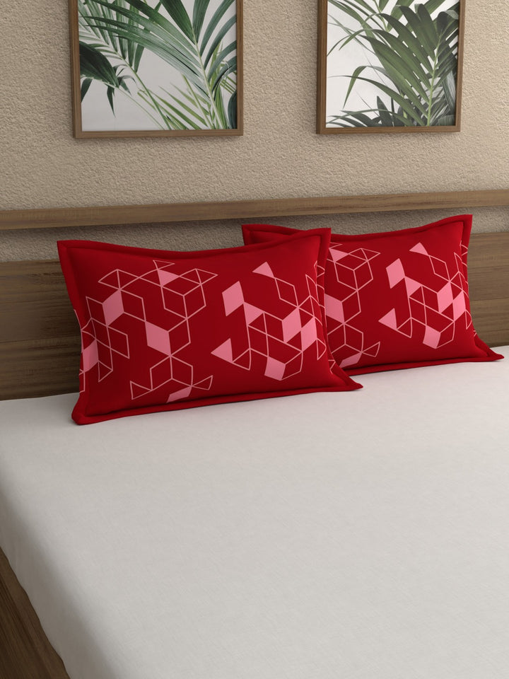 Dreamscape 100% Cotton Geometric Pillow Pairs