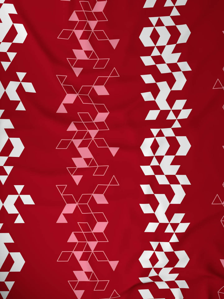 Dreamscape 100% Cotton Geometric Bedsheet Set