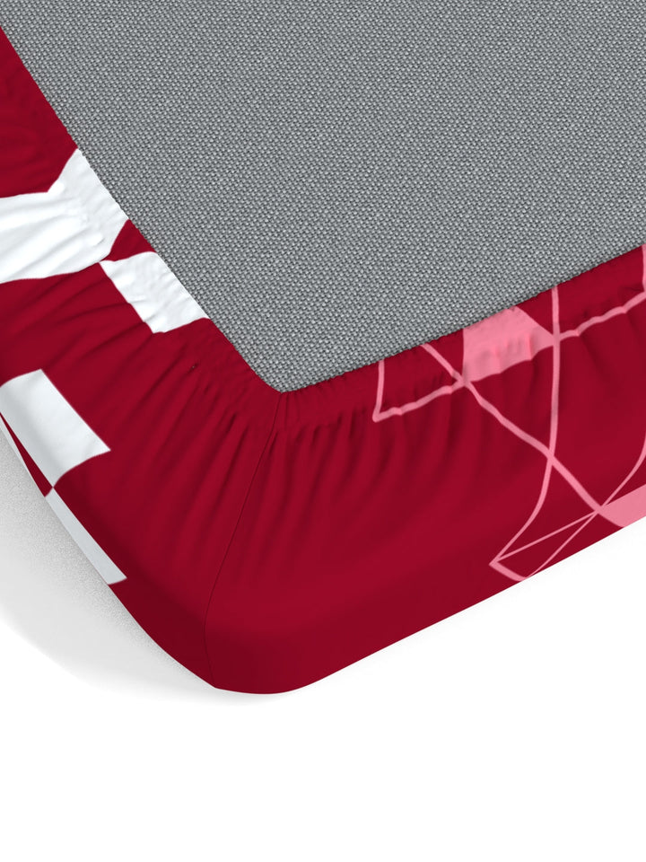 Dreamscape 100% Cotton Geometric Bedsheet Set