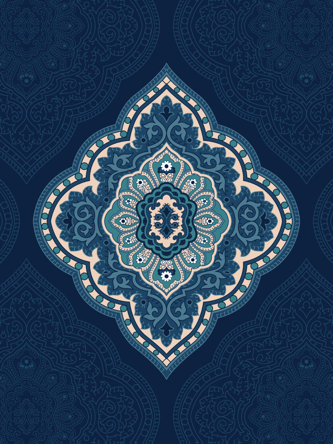 Dreamscape 100% Cotton Ethnic Bedsheet Set | 140 TC | Blue