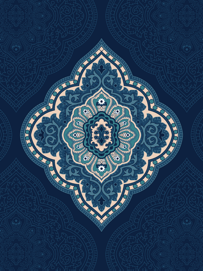 Dreamscape 100% Cotton Ethnic Bedsheet Set | 140 TC | Blue