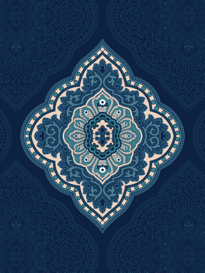 Dreamscape 100% Cotton Ethnic Bedsheet Set | 140 TC | Blue