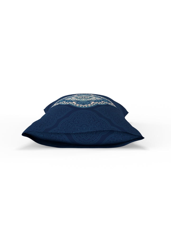 Dreamscape 100% Cotton Ethnic Bedsheet Set | 140 TC | Blue