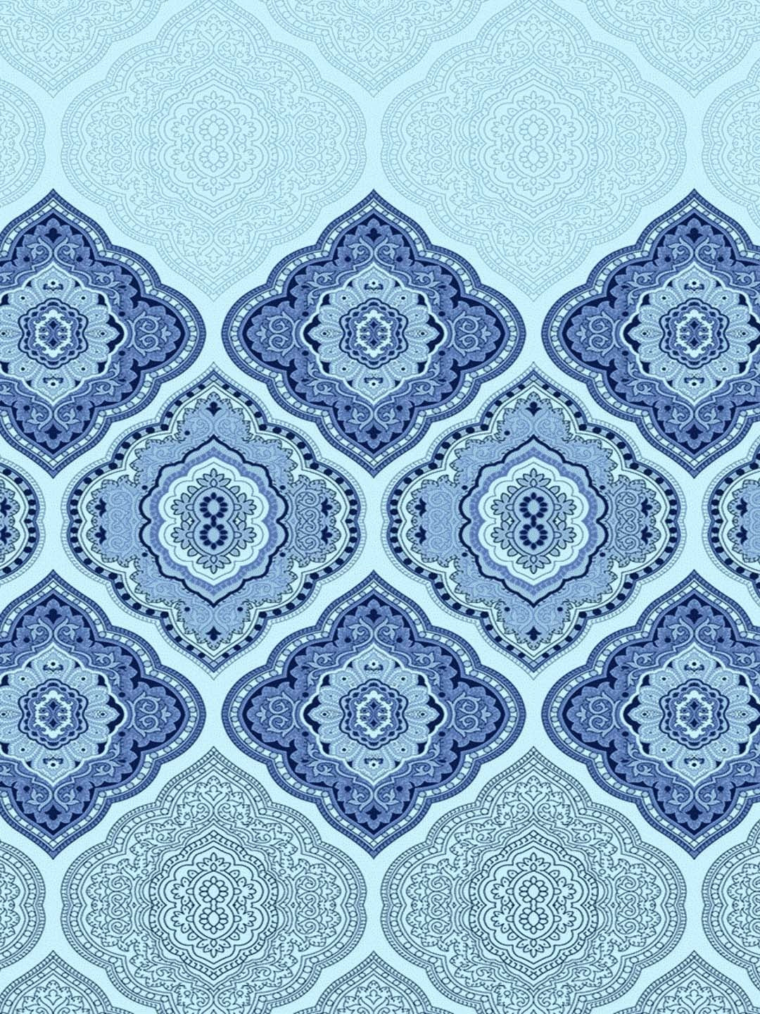 Dreamscape 100% Cotton Ethnic Bedsheet Set | 140 TC | Blue