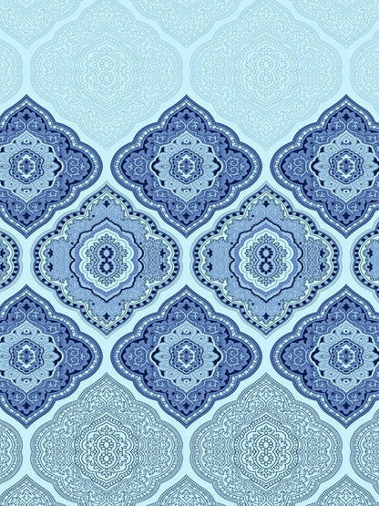 Dreamscape 100% Cotton Ethnic Bedsheet Set | 140 TC | Blue