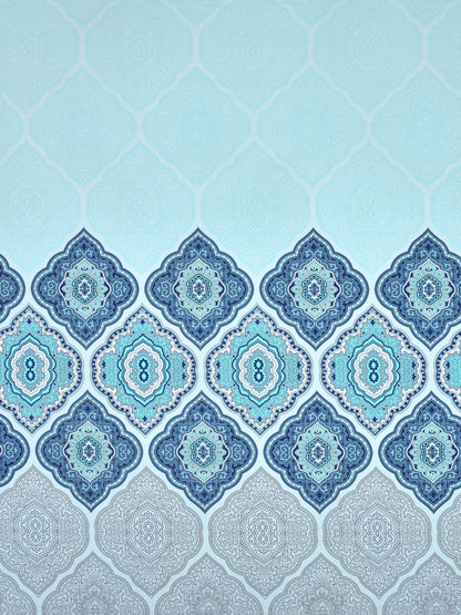 Dreamscape 100% Cotton Ethnic Bedsheet Set | 140 TC | Blue