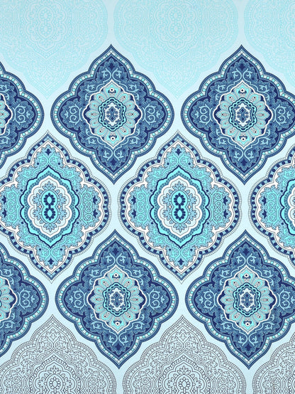 Dreamscape 100% Cotton Ethnic Bedsheet Set | 140 TC | Blue