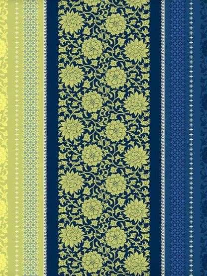 Dreamscape 100% Cotton Floral Lime Green Double Bedsheet | 140 TC | Lime Green