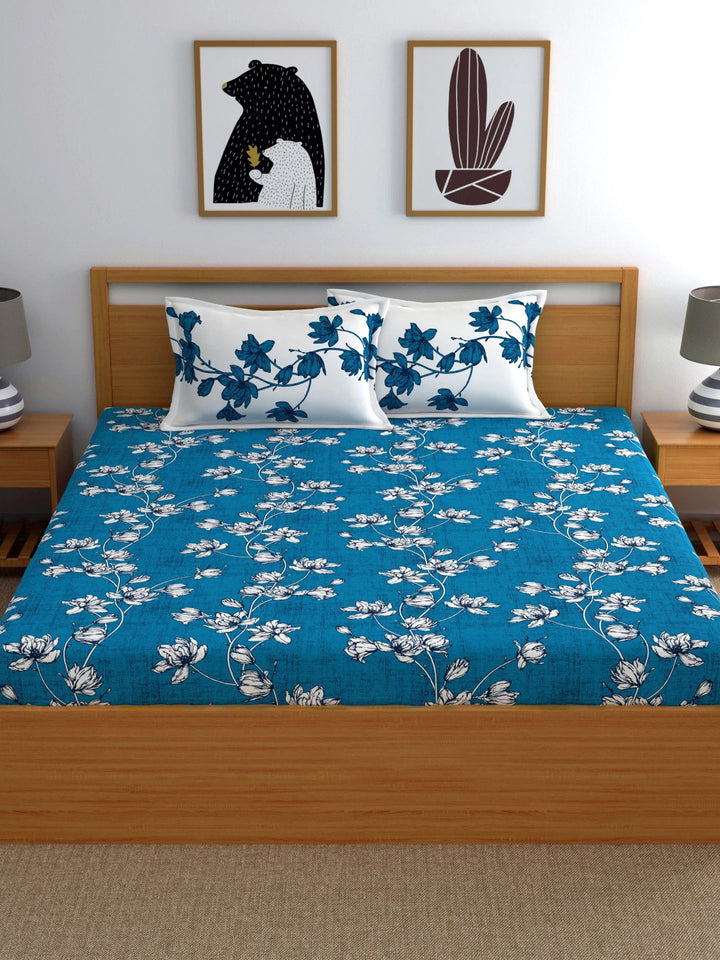 Dreamscape 100% Cotton Floral Bedsheet Set
