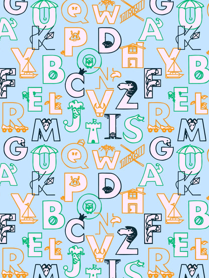 Dreamscape 100% Cotton Abstract Bedsheet Set | 140 TC | Blue