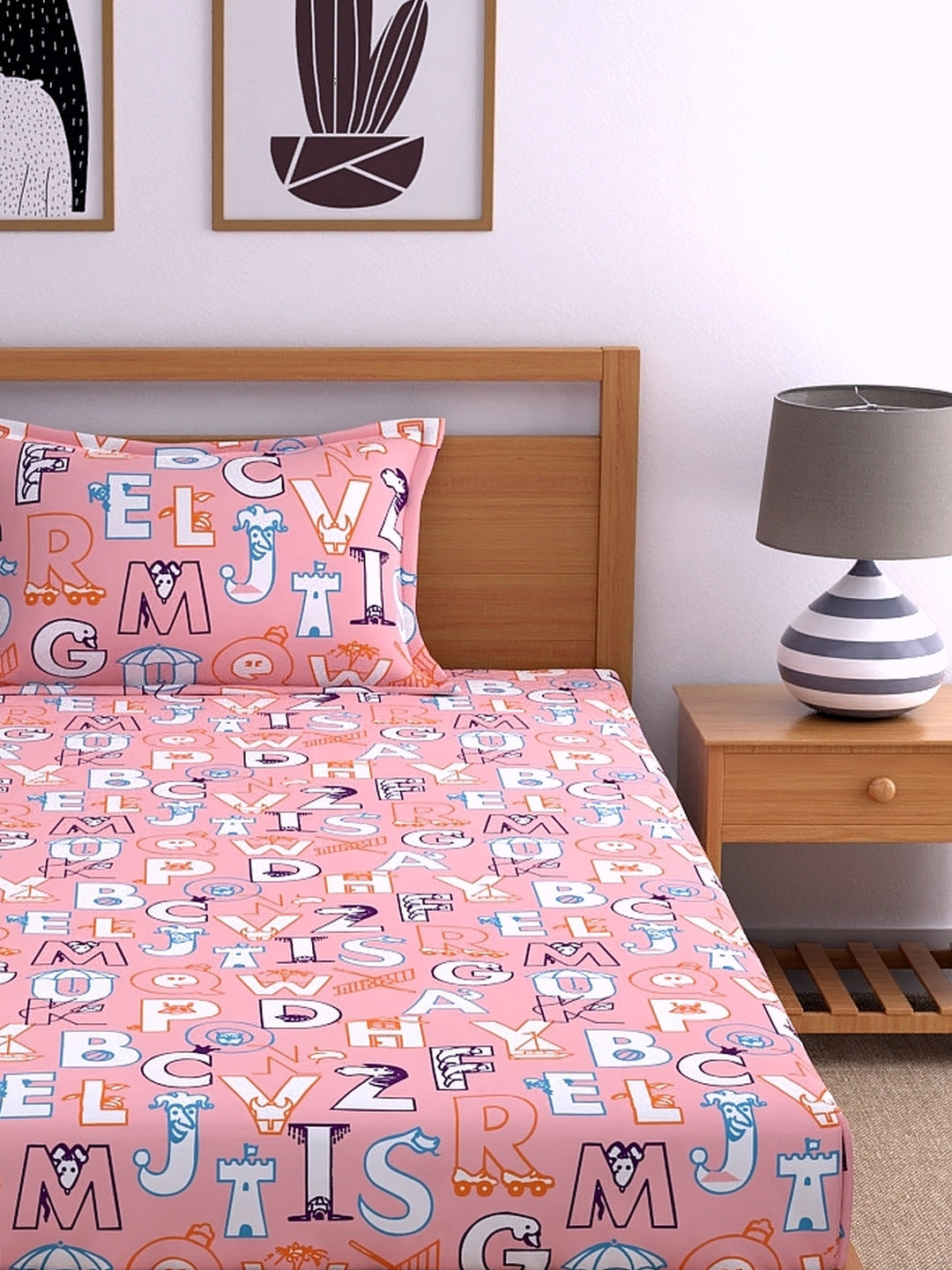 Dreamscape 100% Cotton Abstract Bedsheet Set