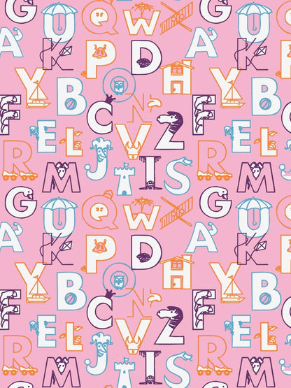 Dreamscape 100% Cotton Abstract Bedsheet Set | 140 TC | Light Pink