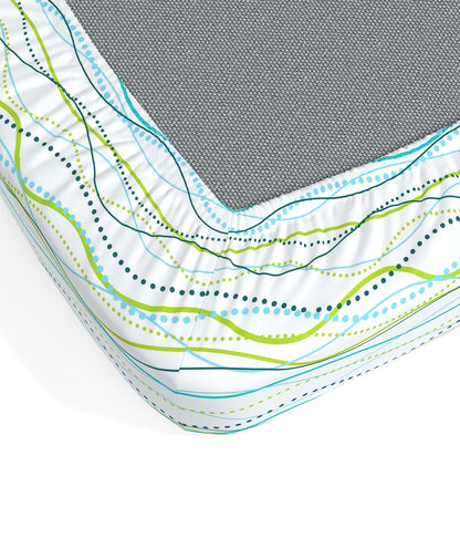 Dreamscape 100% Cotton Abstract Bedsheet Set | 140 TC | Teal Green