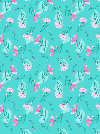 Dreamscape 100% Cotton Queen Fitted Bedsheet with 2 Pillow Covers - (Size 60 x 78 inches, 140 TC, Colour - Sea Green)