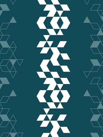 Dreamscape 100% Cotton Geometric Bedsheet Set | 140 TC | Green