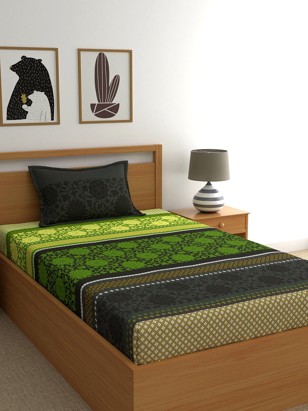 Dreamscape 100% Cotton Floral Bedsheet Set