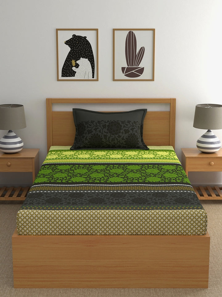 Dreamscape 100% Cotton Floral Bedsheet Set