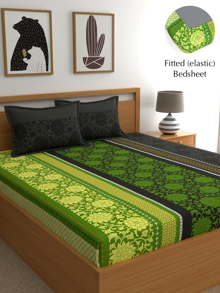 Dreamscape 100% Cotton Floral Bedsheet Set