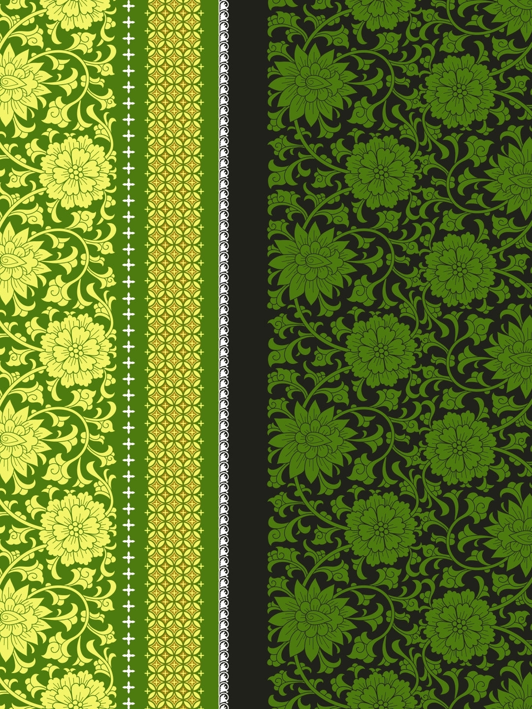 Dreamscape 100% Cotton Floral Bedsheet Set | 140 TC | Green