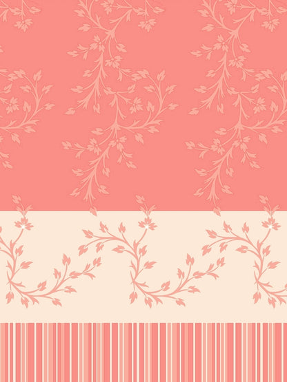 Dreamscape 100% Cotton Floral Bedsheet Set with Pillow Covers | 140TC | Peach | 140 TC |