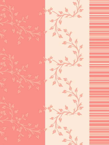 Dreamscape 100% Cotton Fitted Bedsheet with 2 Pillow Covers - (Size 60 x 78 inches, 140 TC, Colour - Peach)