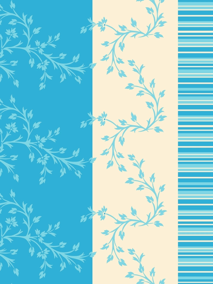 Dreamscape 100% Cotton Floral Bedsheet Set with Pillow Covers | 140TC | Blue | 140 TC |