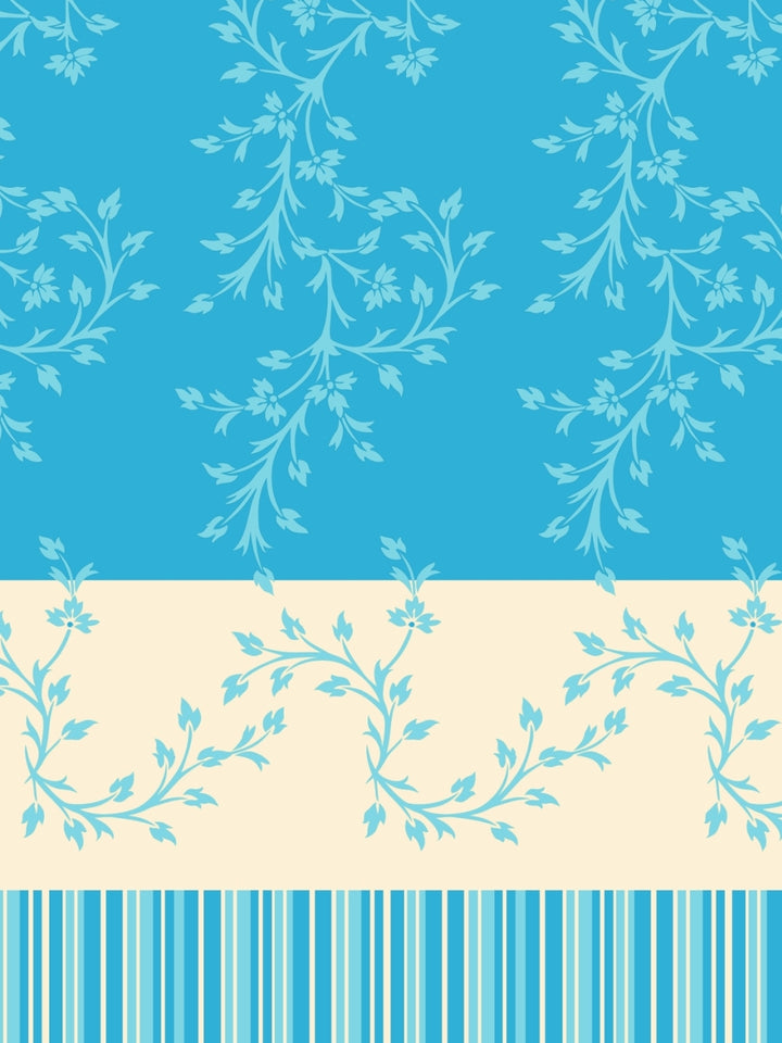 Dreamscape 100% Cotton Floral Bedsheet Set with Pillow Covers | 140TC | Blue | 140 TC |