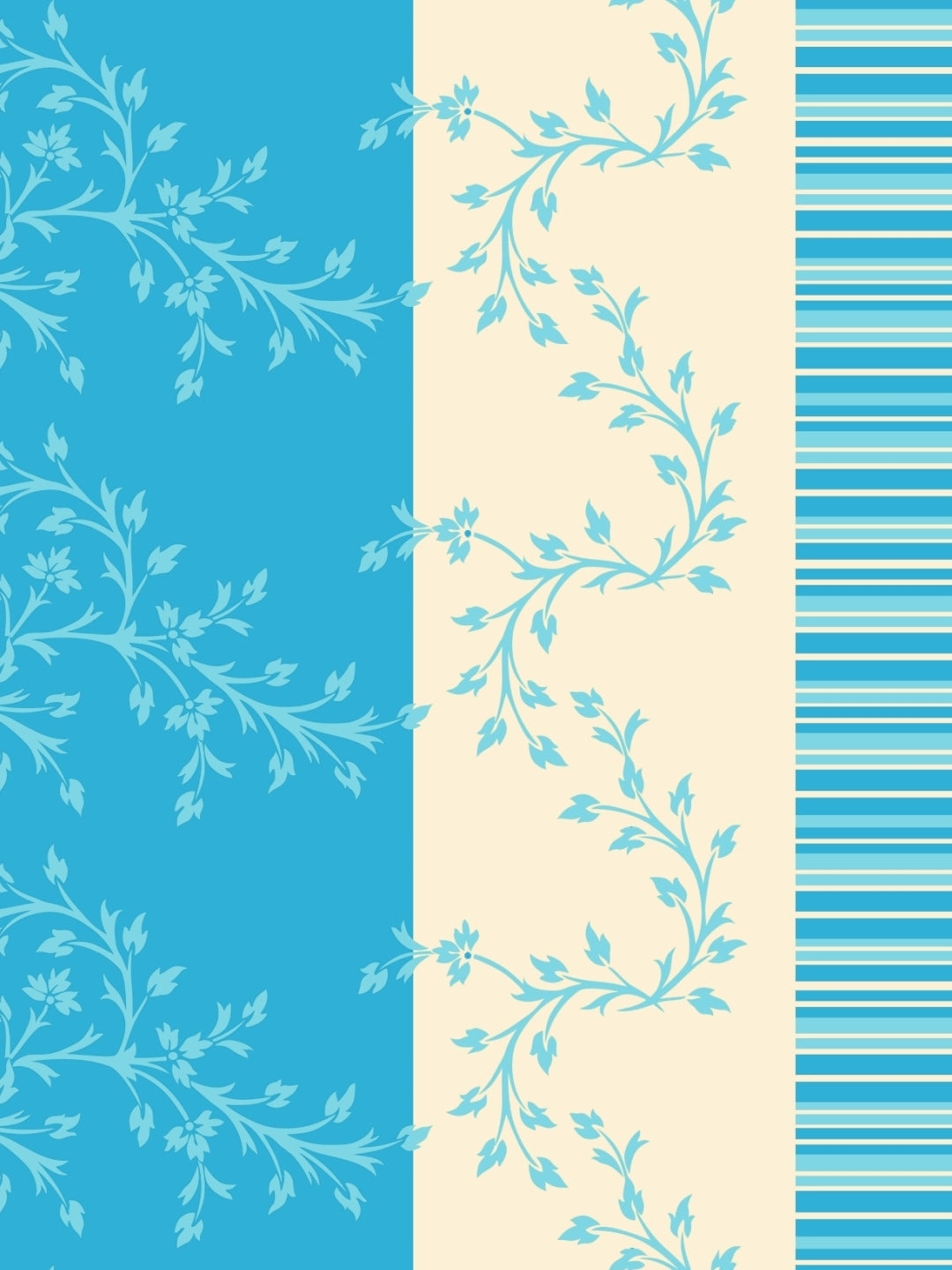 Dreamscape 100% Cotton Floral Bedsheet Set with Pillow Covers | 140TC | Blue | 140 TC |