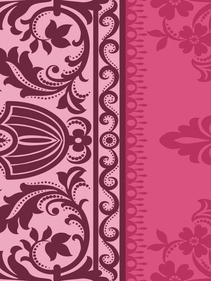 Dreamscape 100% Cotton Abstract Bedsheet Set | 140 TC | Pink